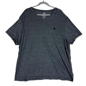 Rugby University Shirt Mens 3XL Gray Heather V Neck Short Sleeve Tagless Tee